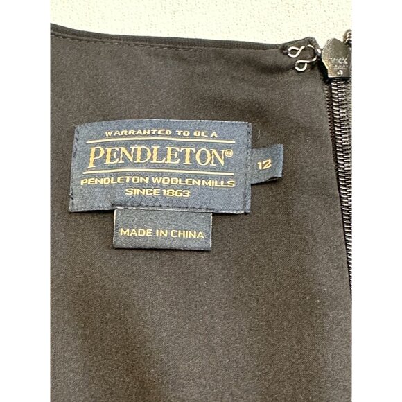 Pendleton Little Black Short Sleeve Dress Size 12 with Pleats NEW - Picture 6 of 12